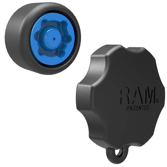 6 RAM® Pin-Lock™ Security Knob and Key Knob for 1" Diameter B Size Arms - RAP-S-KNOB3-6U - OC Mounts