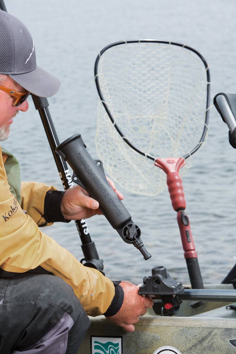ram tube fishing rod holder RAM Tough-Tube™ Fishing Rod Holder with 3" Length Spline Post, Combination Bulkhead/Flat Surface Base & Plunger
