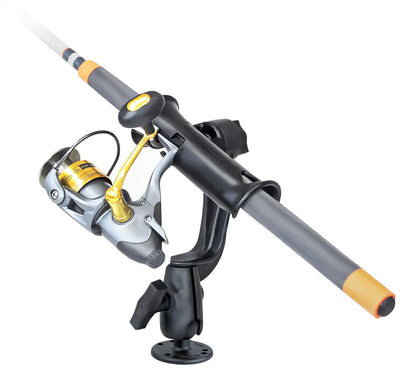 RAM Tube Jr.™ Fishing Rod Holder with RAM ROD® Revolution Ratchet/Socket System and Round Base - RAP-390-RBU - OC Mounts