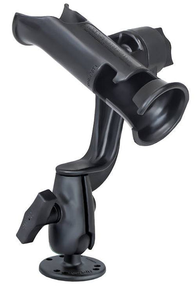 RAM Tube Jr.™ Fishing Rod Holder with RAM ROD® Revolution Ratchet/Socket System and Round Base - RAP-390-RBU - OC Mounts