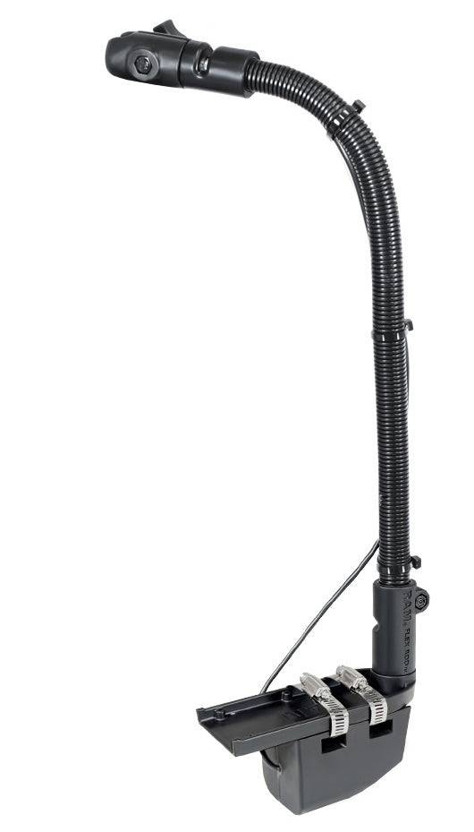 HydroWave™ Speaker Mount with 18" Rigid Aluminum Rod and Open Single Socket - RAM-B-316-18-TRA2-NB - OC Mounts