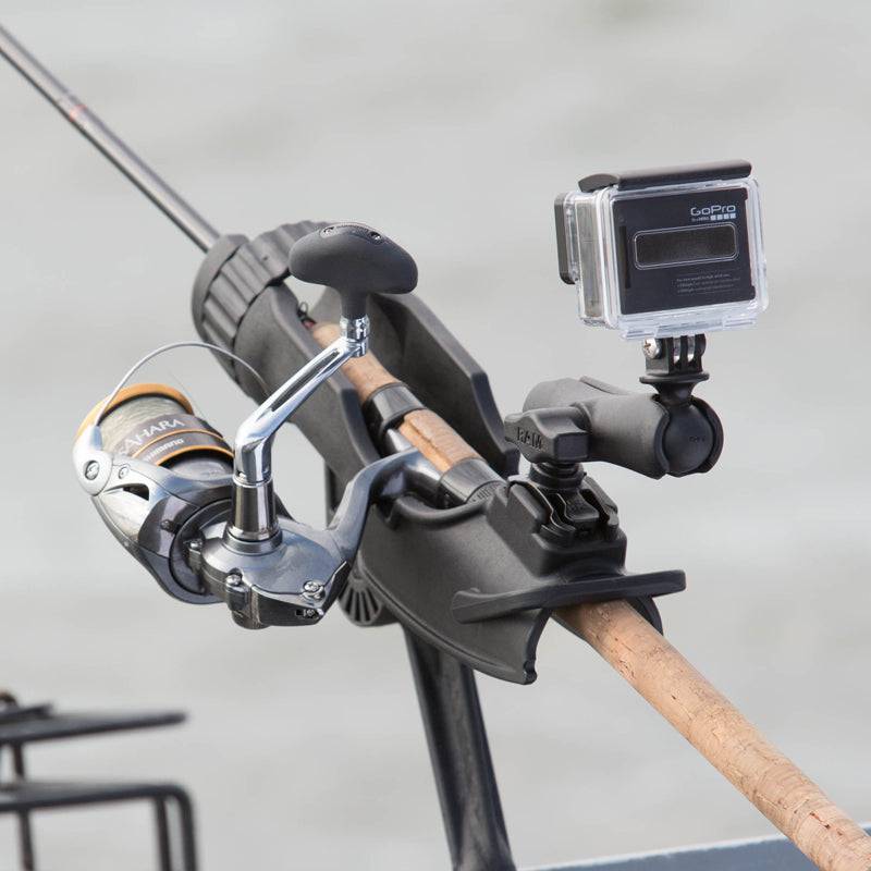 RAM ROD® HD Fishing Rod Holder with Combination Bulkhead/Flat Surface Mounting Base - RAP-433-BMP - OC Mounts