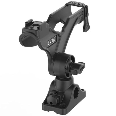RAM ROD® JR Fishing Rod Holder with Combination Bulkhead/Flat Surface Mounting Base - RAP-434-BMP - OC Mounts
