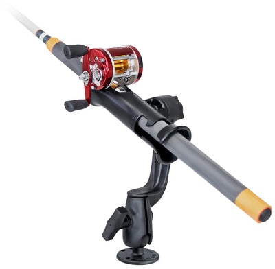 RAM Tube Jr.™ Fishing Rod Holder with RAM ROD® Revolution Ratchet/Socket System and Round Base - RAP-390-RBU - OC Mounts