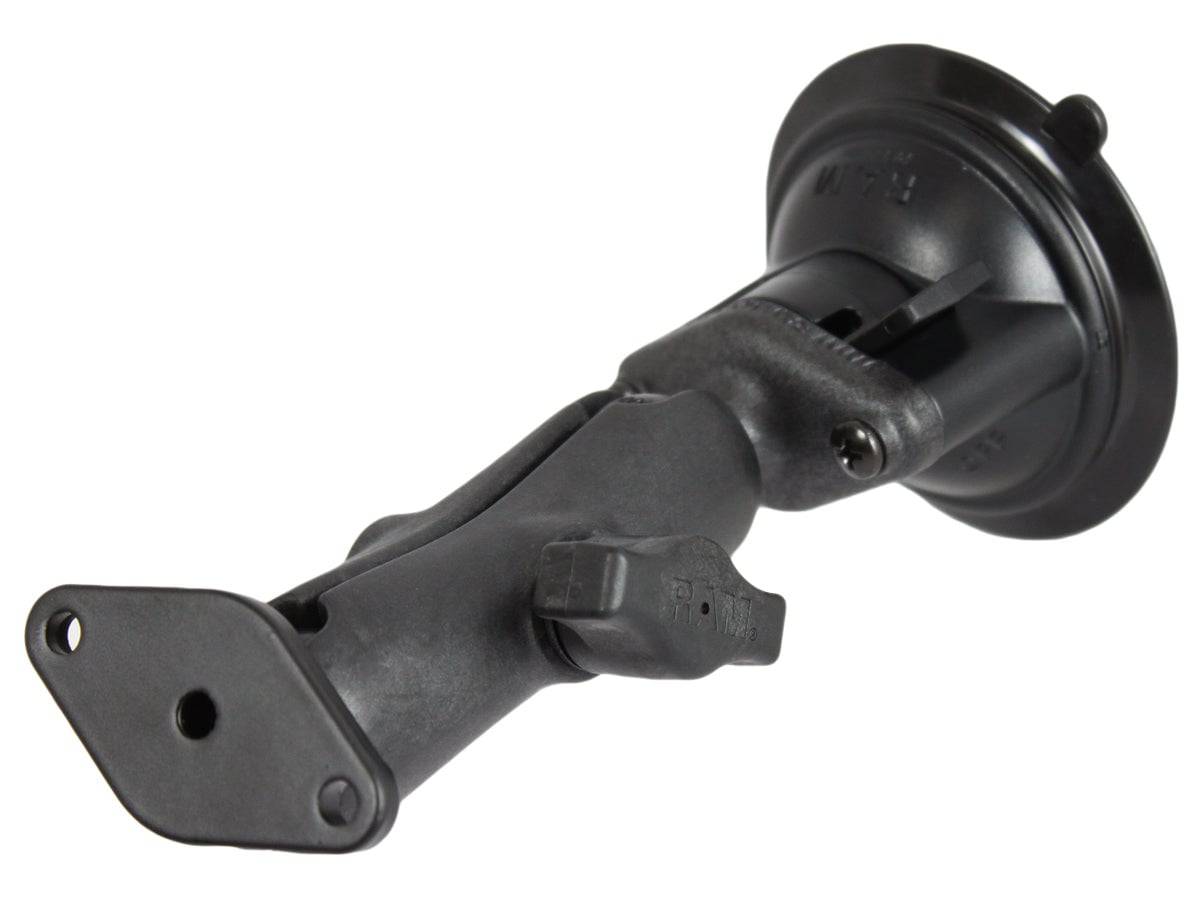 RAM® Twist-Lock™ Composite Suction Mount with Aluminum Diamond Plate - RAP-B-166-RA1U - OC Mounts