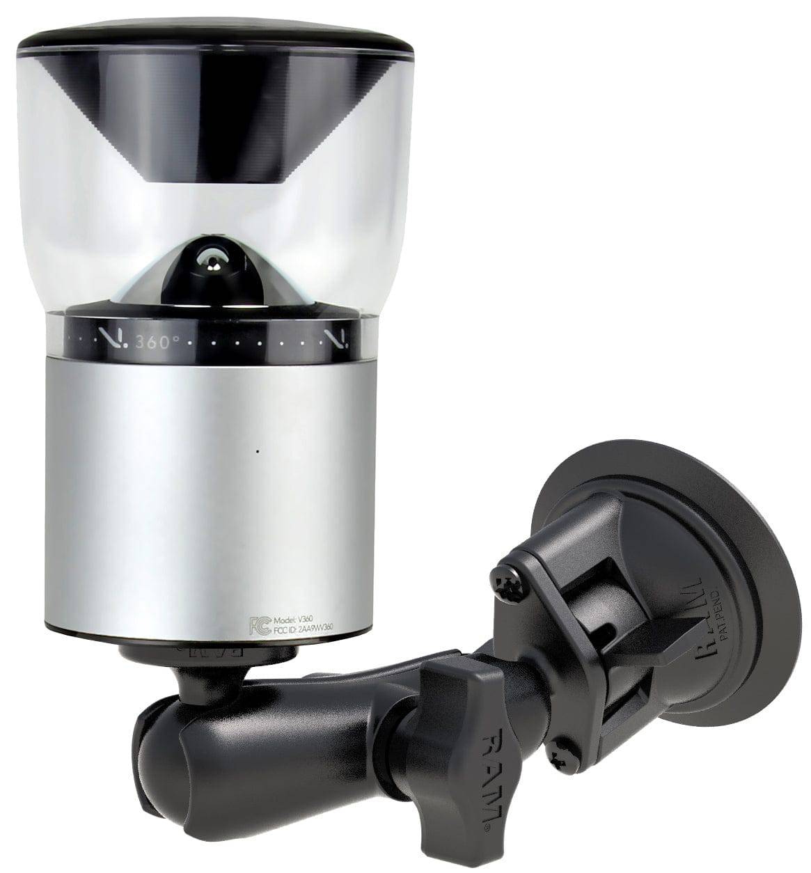 RAM® Twist-Lock™ Suction Cup Mount with 1/4"-20 Threaded Camera Adapter - RAM-B-224-1-366U - OC Mounts