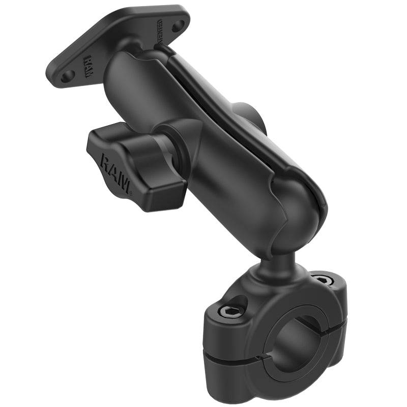 RAM® Torque™ Medium Rail Double Ball Mount with Diamond Plate - RAM-B-408-75-1-238U - OC Mounts
