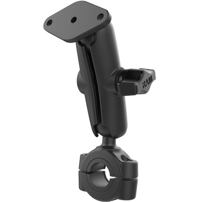 RAM® Torque™ Medium Rail Double Ball Mount with Diamond Plate - RAM-B-408-75-1-238U - OC Mounts