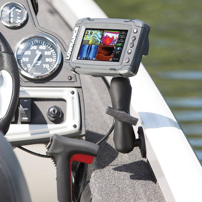Aluminum Fish Finder Mount with 1.5 / C Size Ball, Medium Arm Marine  Electronic/Depth Finder Mount for Boat, High Salt Water Resistant,  Compatible