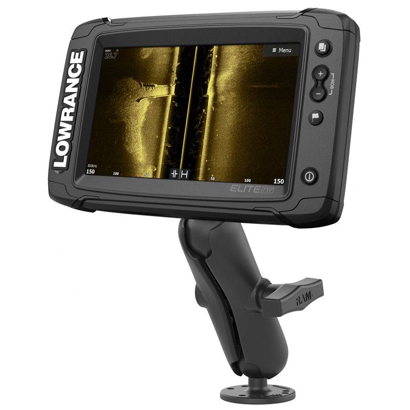 RAM® Double Ball Mount for Lowrance Elite-5 & Elite-7 tI - RAM-101-LO11
