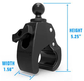 RAM® Tough-Claw™ Medium Clamp Base with Double Socket Arm - RAP-B-404-201U - OC Mounts