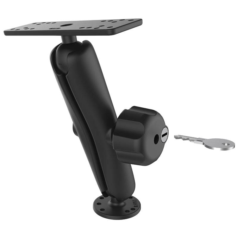 RAM® Universal Marine Electronic Mount with Key Lock Knob - RAM-111U-DL - OC Mounts