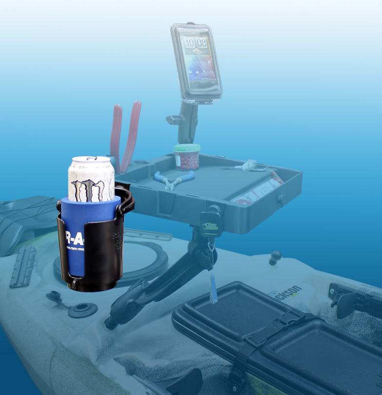 RAM® Level Cup™ Drink Holder for RAM® Stack-N-Stow™ Bait Board - RAP-395W-132U - OC Mounts