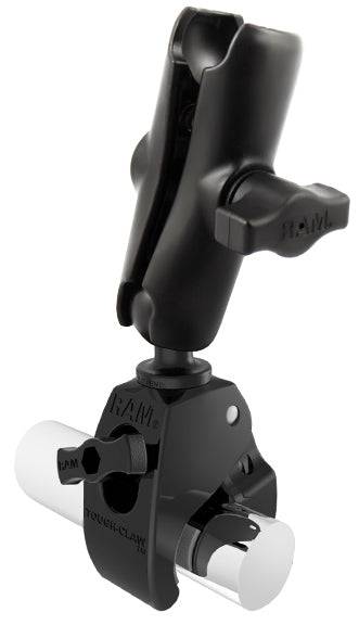 RAM® Tough-Claw™ Medium Clamp Base with Double Socket Arm - RAP-B-404-201U - OC Mounts