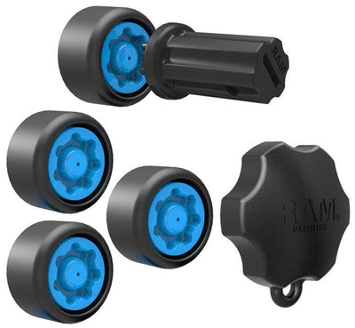 RAM® Pin-Lock™ Security Kit for Double Swing Arms and Gimbal Brackets - RAP-S-KNOBG-109-1U - OC Mounts