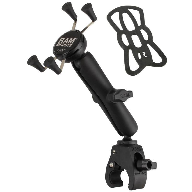 RAM® X-Grip® Phone Mount with RAM® Tough-Claw™ Small Clamp Base - RAM-B-400-C-UN7U - OC Mounts