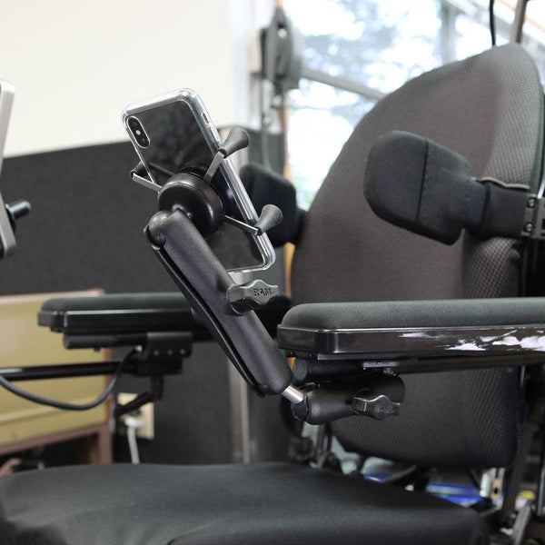RAM® X-Grip® Phone Mount for Wheelchair Armrests - RAM-B-238-WCT-2-UN7 ...