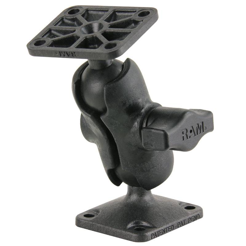 RAM® Composite Drill-Down Double Ball Mount with Rectangle AMPS Plates - RAP-B-141U-A - OC Mounts