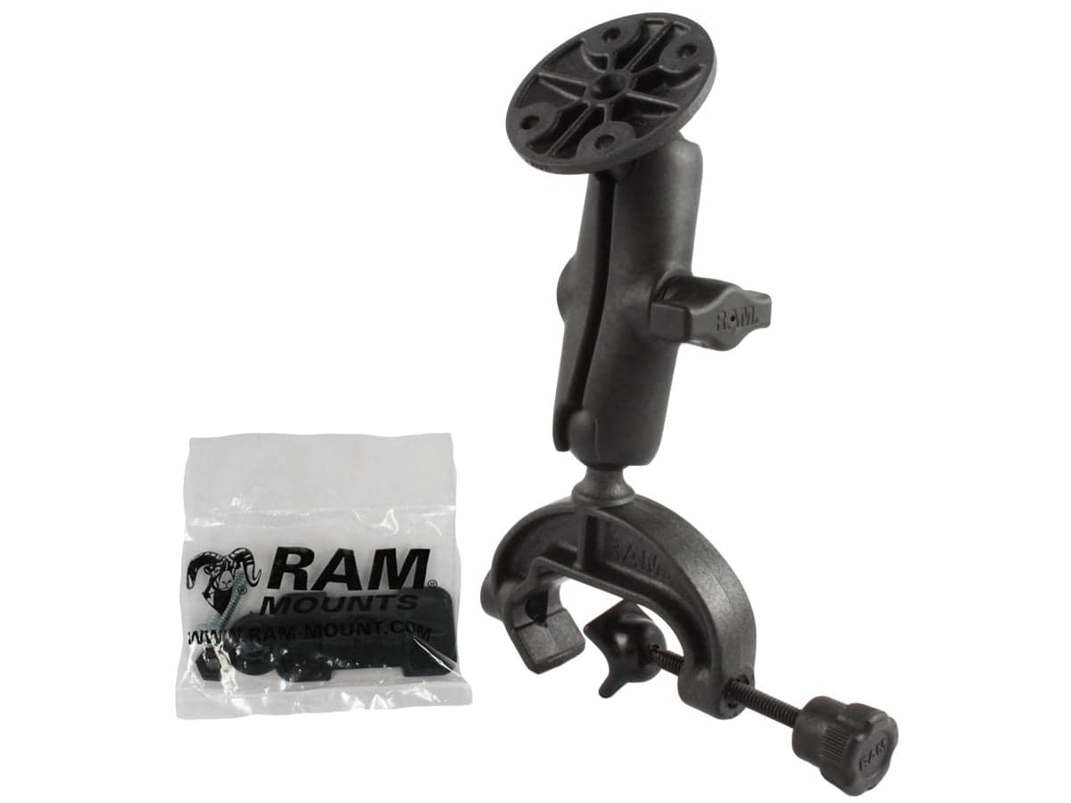 RAM® Composite Yoke Clamp Mount with Round Plate - RAP-B-121U - OC Mounts