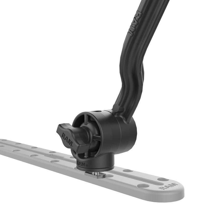 RAM® Tube Jr.™ Rod Holder with Extension Arm and Track Base - RAP-390-PA-418 - OC Mounts
