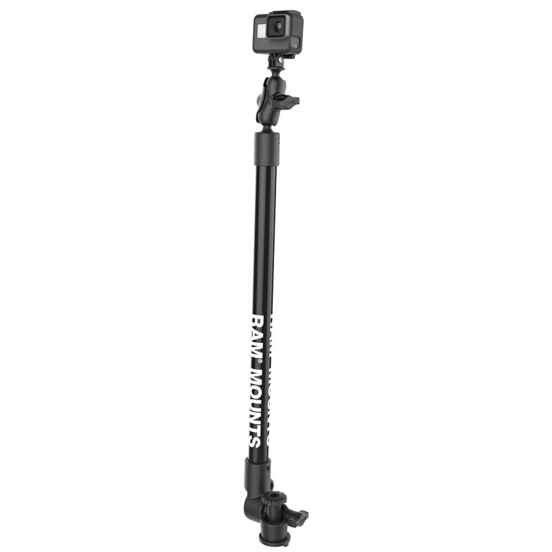 RAM® Tough-Pole™ Camera Mount with Single Pipe & RAM® Track-Node™ Base - RAP-411-18-A-GOP1-1 - OC Mounts