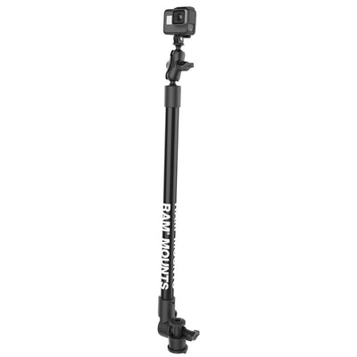 RAM® Tough-Pole™ Camera Mount with Single Pipe & RAM® Track-Node™ Base - RAP-411-18-A-GOP1-1 - OC Mounts