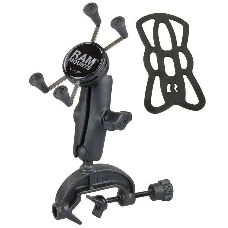 RAM® X-Grip® Phone Mount with Composite Yoke Clamp Base - RAP-B-121-UN7U - OC Mounts