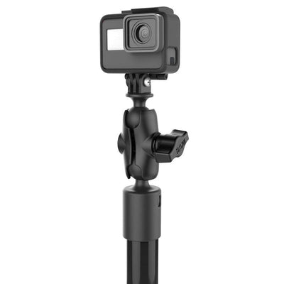 RAM® Tough-Pole™ Camera Mount with Single Pipe & Dual Track Base - RAP-411-18-A-GOP1 - OC Mounts