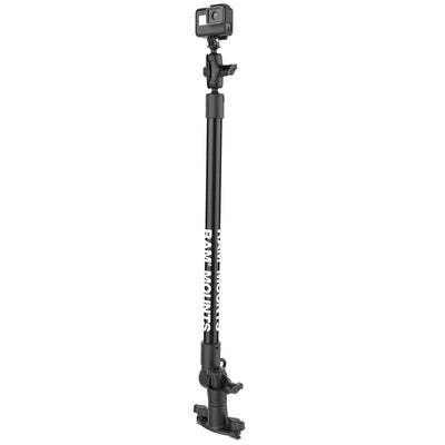 RAM® Tough-Pole™ Camera Mount with Single Pipe & Dual Track Base - RAP-411-18-A-GOP1 - OC Mounts