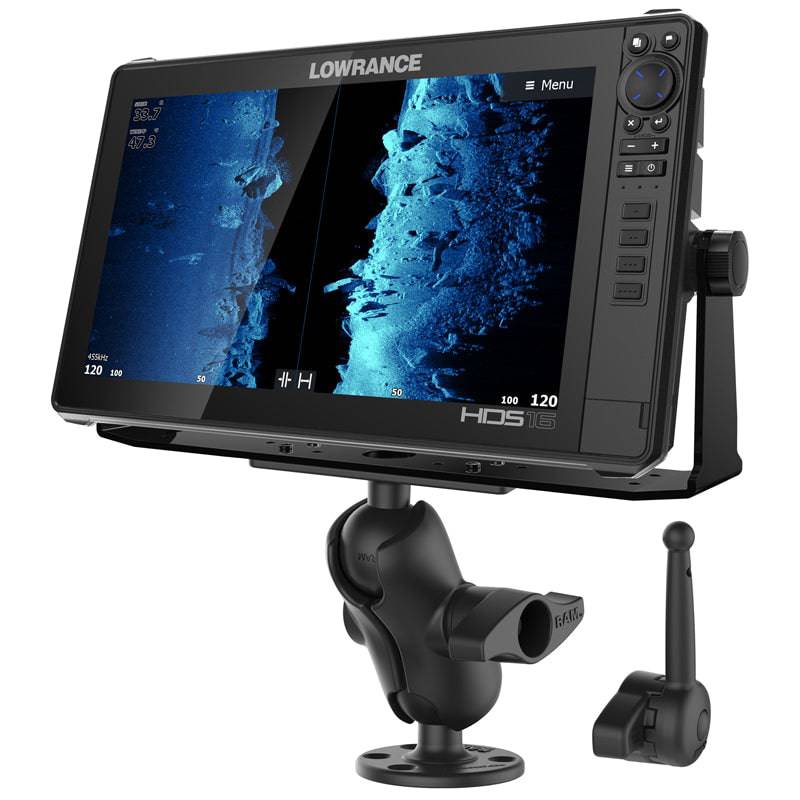 RAM® Marine Electronics Mount with RAM® Hi-Torq™ Wrench - RAM-D-115-C-KNOB9H - OC Mounts