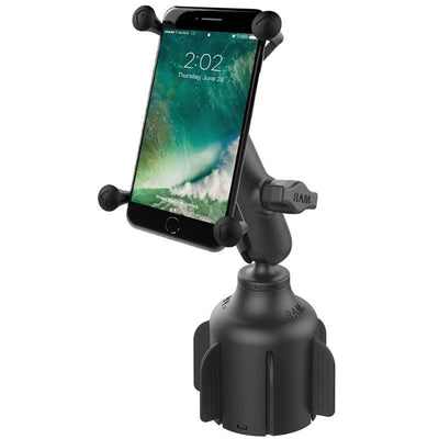 RAM® X-Grip® Large Phone Mount with RAM® Stubby™ Cup Holder Base - RAP-B-299-4-UN10U - OC Mounts