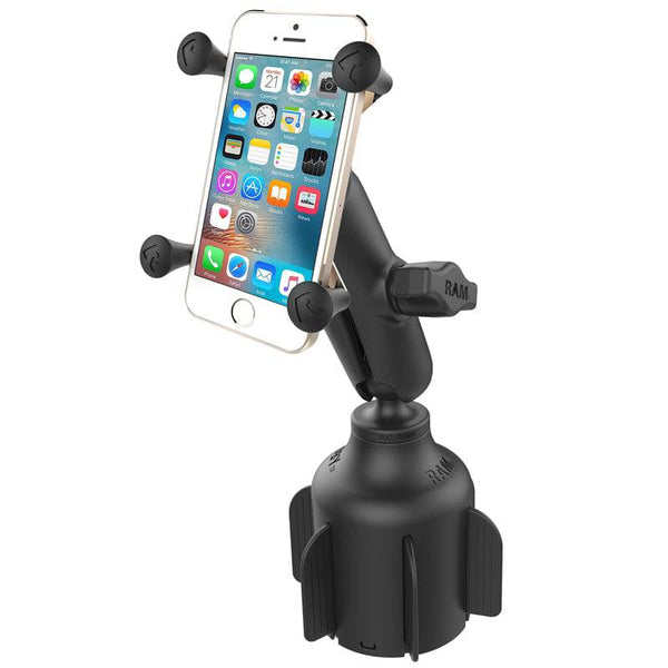 RAM Mount B-Ball Stubby Cup Holder With X-Grip – Large Phone – RAP-B-299-4-UN10U