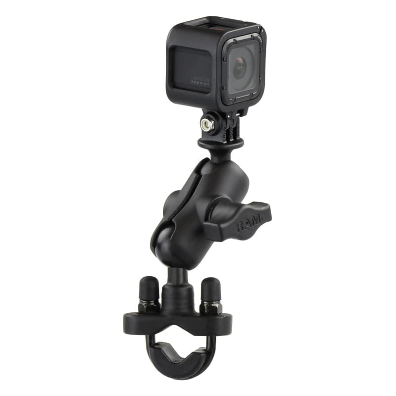 RAM® Handlebar U-Bolt Double Ball Mount with Action Camera Adapter - RAM-B-149Z-A-GOP1U - OC Mounts