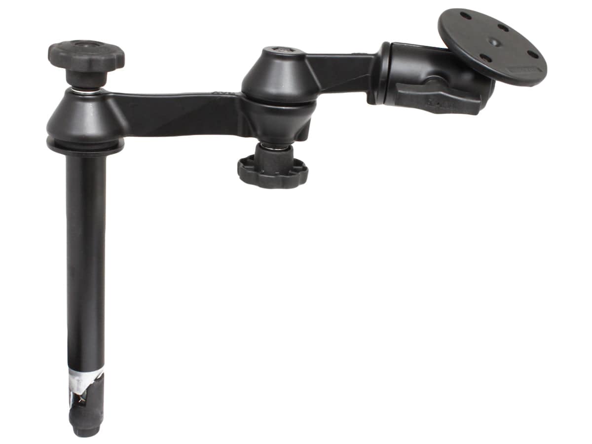 RAM® 8" Upper Pole with Double Swing Arms & Large Round Plate - RAM-VP-SW1-8-240 - OC Mounts
