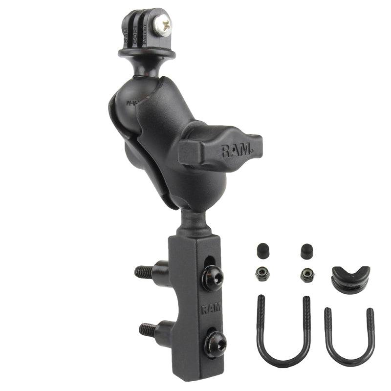 RAM® Motorcycle Brake/Clutch Reservoir Base with Action Camera Mount - RAM-B-174-A-GOP1U - OC Mounts