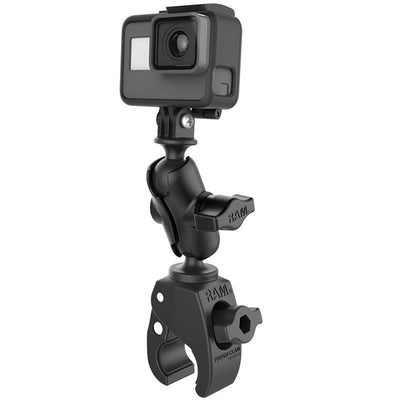 RAM® Tough-Claw™ Small Clamp Mount with Universal Action Camera Adapter - RAM-B-400-A-GOP1U - OC Mounts