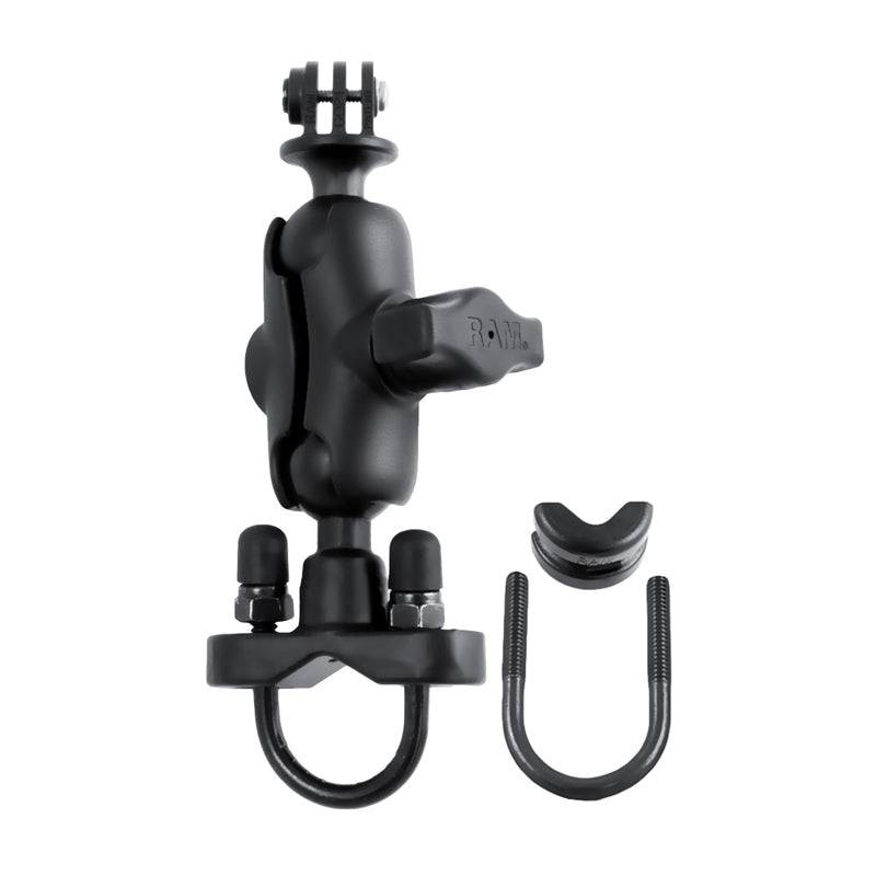 RAM® Handlebar U-Bolt Double Ball Mount with Action Camera Adapter - RAM-B-149Z-A-GOP1U - OC Mounts