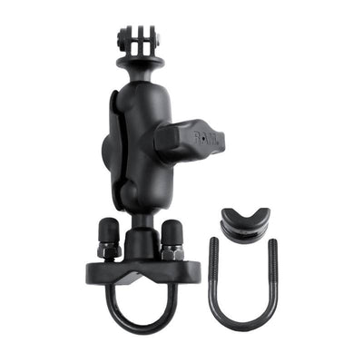 RAM® Handlebar U-Bolt Double Ball Mount with Action Camera Adapter - RAM-B-149Z-A-GOP1U - OC Mounts