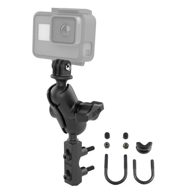 RAM® Motorcycle Brake/Clutch Reservoir Base with Action Camera Mount - RAM-B-174-A-GOP1U - OC Mounts