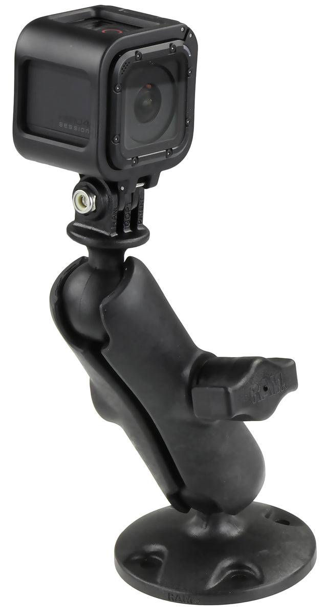 RAM® Composite Drill-Down Mount with Universal Action Camera Adapter - RAP-B-138-GOP1 - OC Mounts