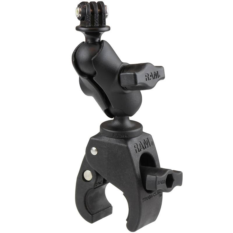 RAM® Tough-Claw™ Small Clamp Mount with Universal Action Camera Adapter - RAM-B-400-A-GOP1U - OC Mounts