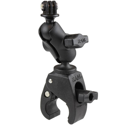 RAM® Tough-Claw™ Small Clamp Mount with Universal Action Camera Adapter - RAM-B-400-A-GOP1U - OC Mounts