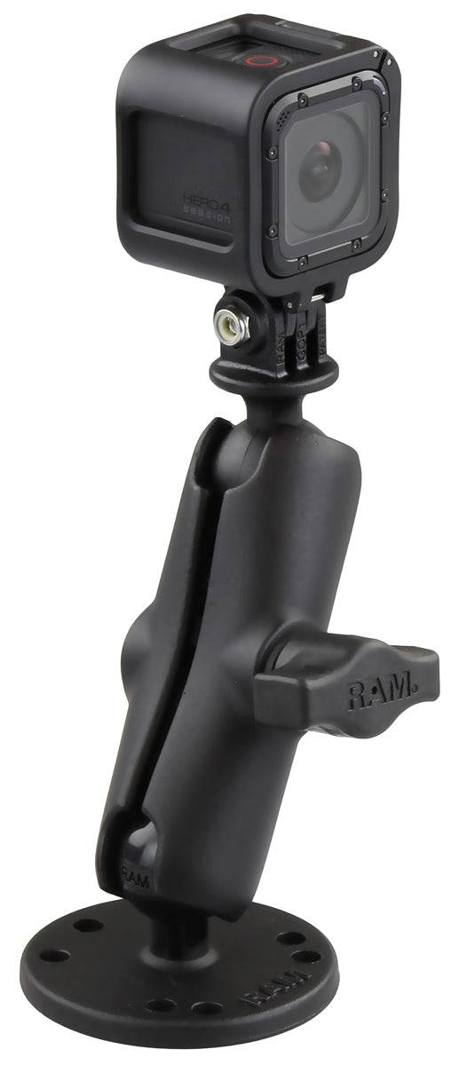 RAM® Drill-Down Mount with Universal Action Camera Adapter - RAM-B-138-GOP1U - OC Mounts