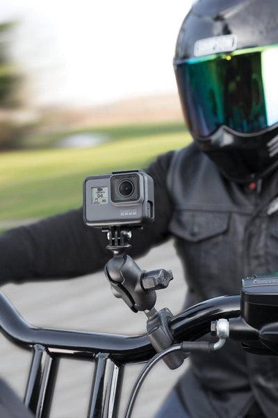 RAM® Torque™ Large Rail Base with Universal Action Camera Adapter - RAM-B-408-112-15-A-GOP1U - OC Mounts