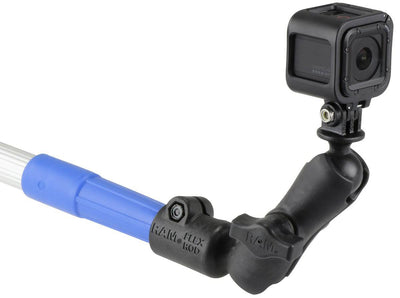 RAM® Tele-Mount™ Pole Adapter Mount with Action Camera Adapter - RAP-B-218-1-GOP1U - OC Mounts