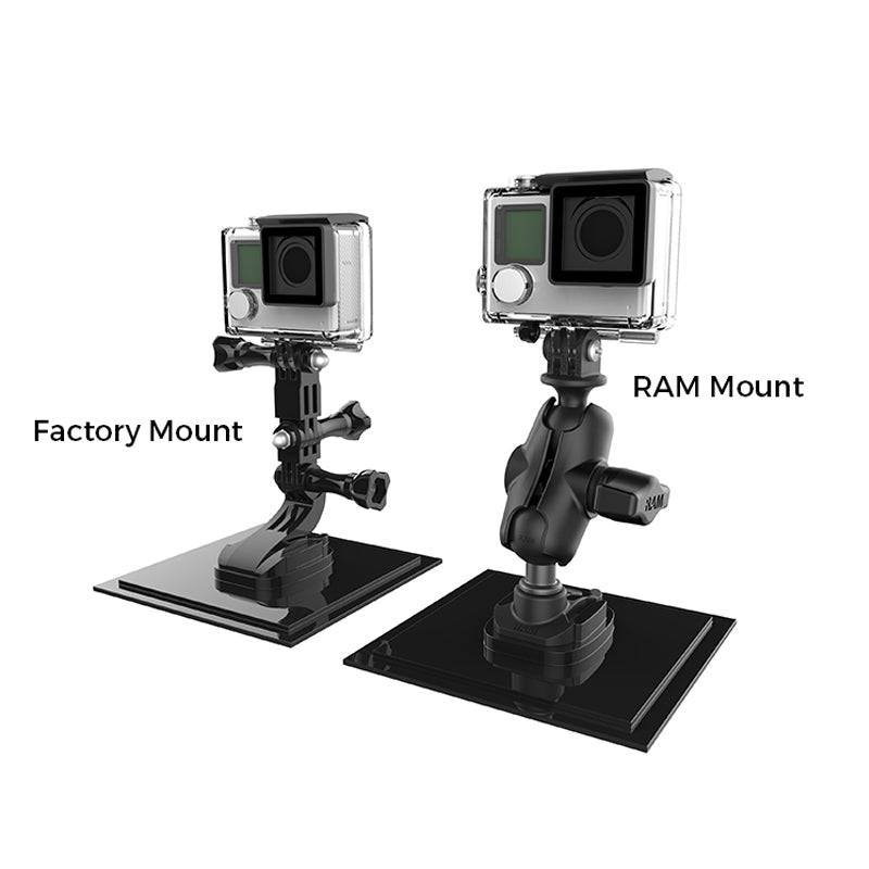 RAM® Ball Adapter for GoPro® Bases with Universal Action Camera Adapter - RAP-B-GOP2-A-GOP1 - OC Mounts