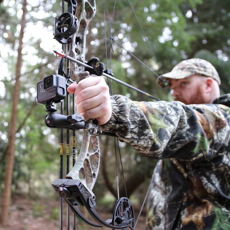 RAM® Bow-Cam™ Mount with Universal Action Camera Adapter - RAP-B-379-312437-GOP1 - OC Mounts