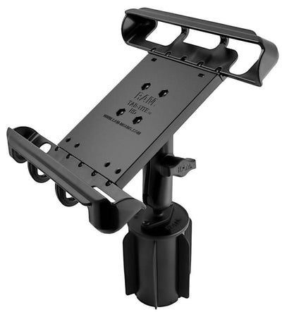 RAM® Tab-Tite™ Tablet Holder with RAM-A-CAN™ II Cup Holder Mount - RAP-299-3-B-102-TAB8U - OC Mounts