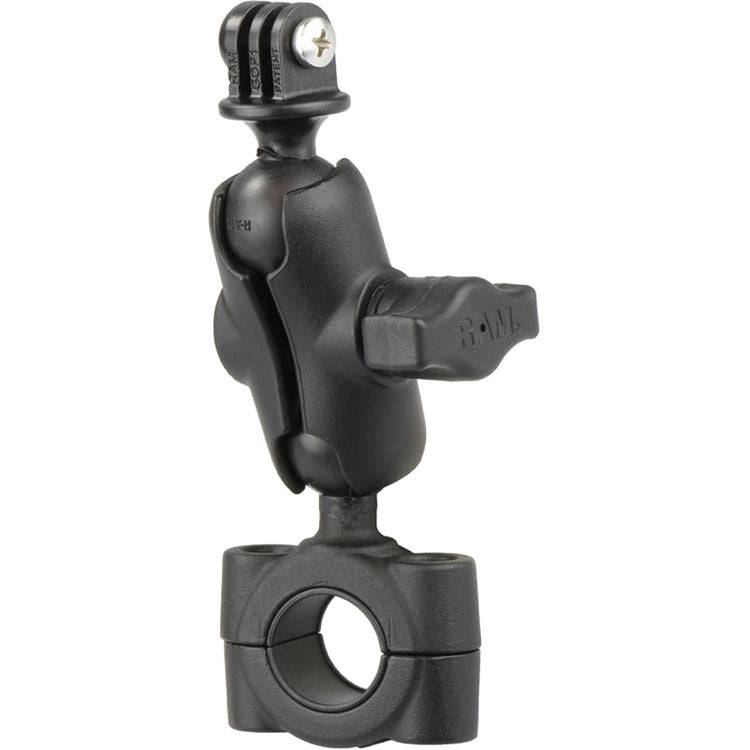 RAM® Torque™ Medium Rail Base with Universal Action Camera Adapter - RAM-B-408-75-1-A-GOP1U - OC Mounts