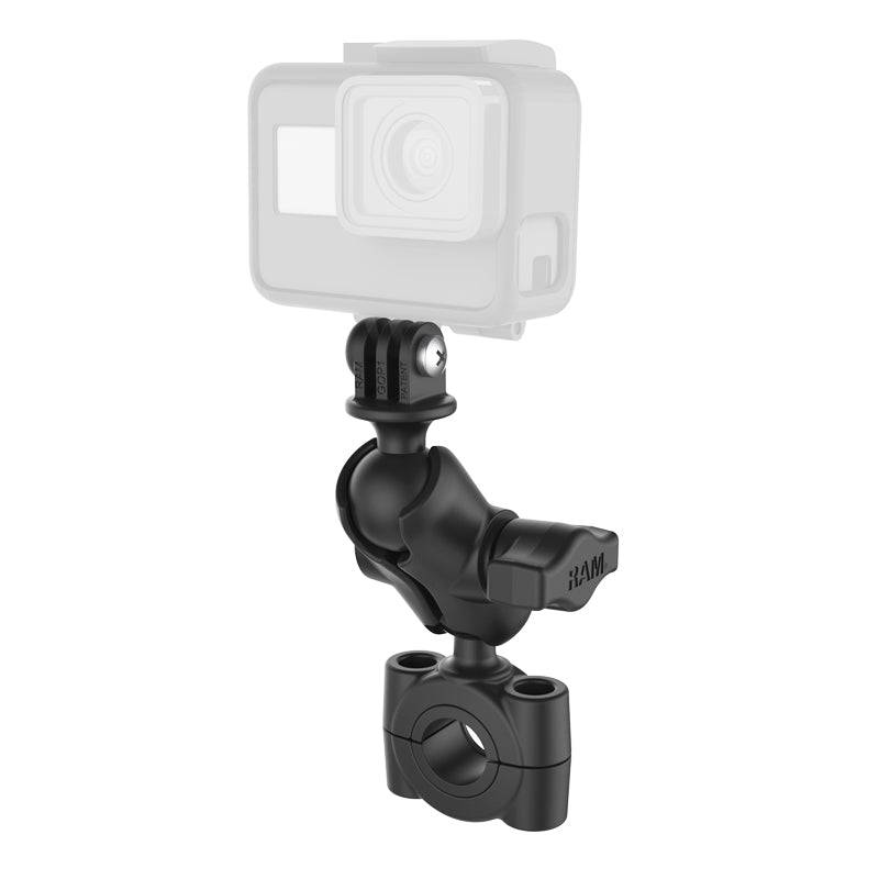RAM® Torque™ Medium Rail Base with Universal Action Camera Adapter - RAM-B-408-75-1-A-GOP1U - OC Mounts